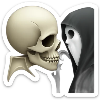 death kissing the grim reaper sticker