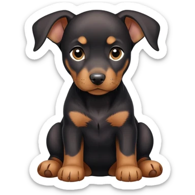 Dobermann puppy sticker