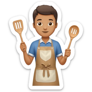 man cooking in a kitchen full body sticker