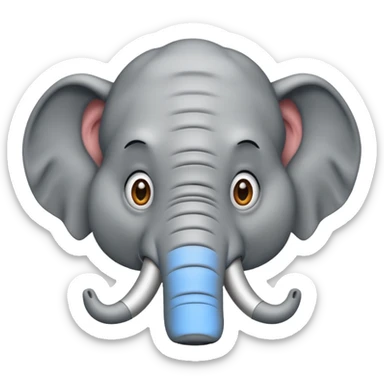 generate a confused elephant who is also in a state of panic sticker