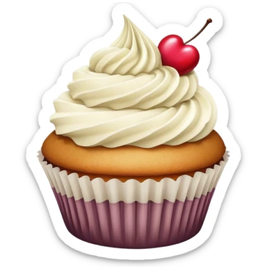 Old fashioned cupcake sticker