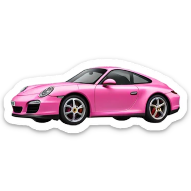 Pink car keys Porsche  sticker