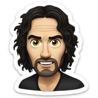 Wild eyed Russell brand sticker