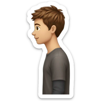 boy-brown-hairkissgirl-brown-hair sticker