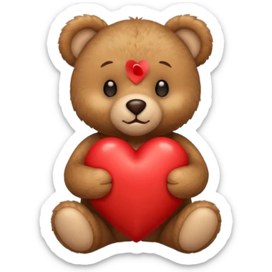 teddy bear for valentines day sticker