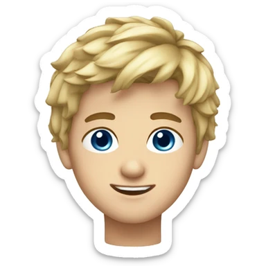 teen boy dirty blonde hair blue eyes cute sticker