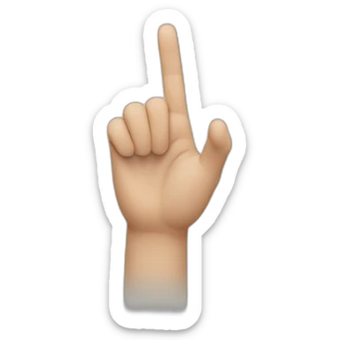 two Fingers showing small amount sticker