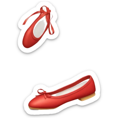 Red ballet shoes sticker