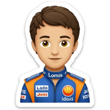 A lando Norris emoji sticker