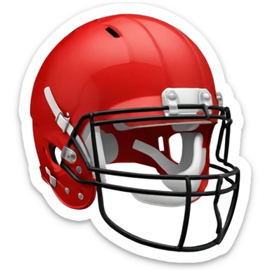 college football player helmets red  sticker