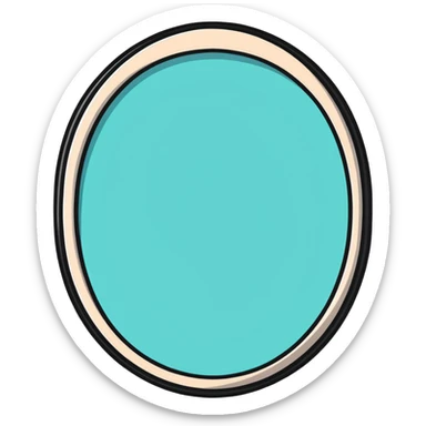 red oval portal sticker