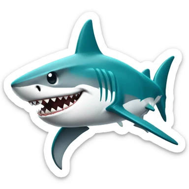 Shark wearing San Jose sharks jersey sticker