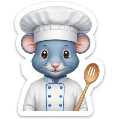 Remy blue rat chef sticker
