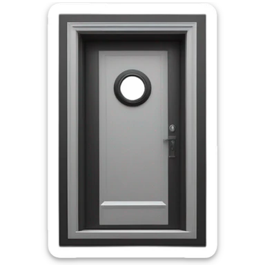 Large windowless rectangular matte black door whitek handle and a vertical BCD sight Adjace sticker