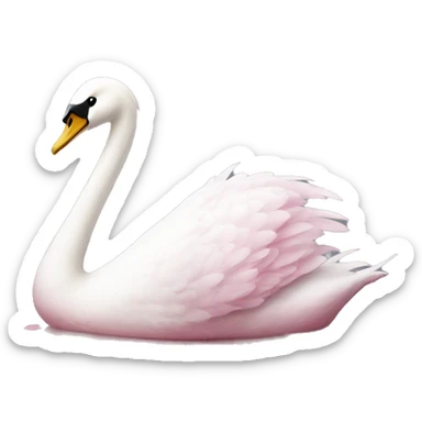 Cisne rosa sticker