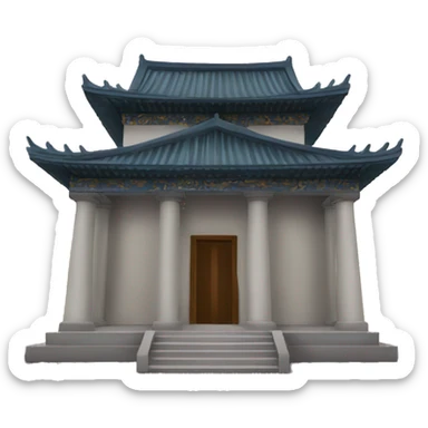 Worshipping temple  sticker