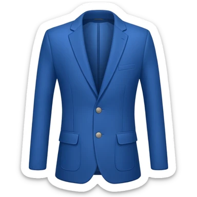 plain isolated blue blazer sticker