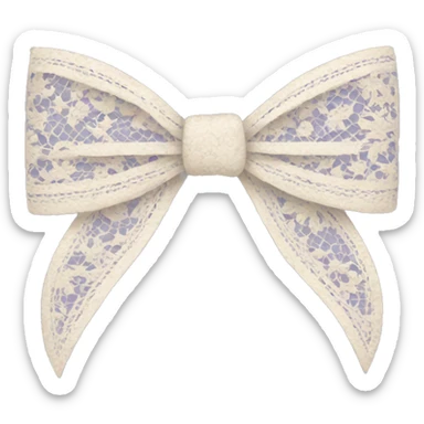 lace bow sticker