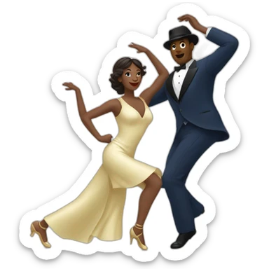 Couple danseur de jazz  sticker