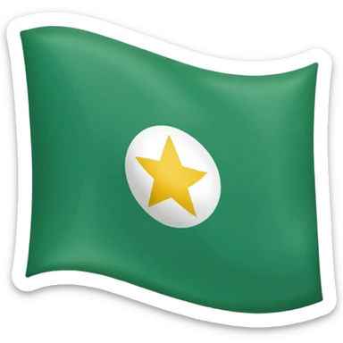 bandera con solo tres franjas horizontales de la misma anchura: verde (superior), blanca (centro), verde (inferior). Misma imagen, franja blanca sin esfera. sticker