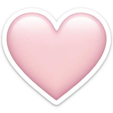 light pink heart sticker