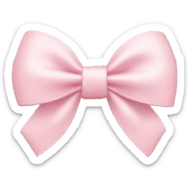 light pink bow on light pink bow sticker