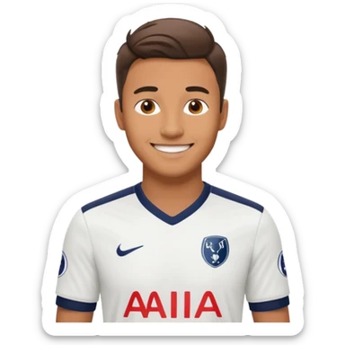 man in Tottenham hotspurs kit sticker