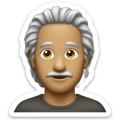 Hombre guapo de pelo blanco sticker