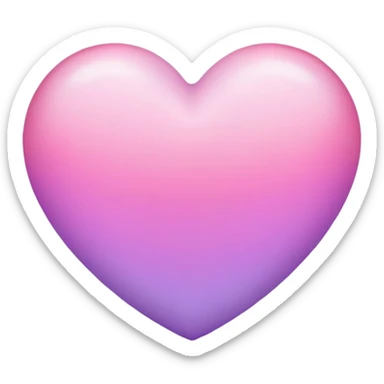 Pastel purple pink gradients heart  sticker