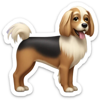 dog wth hair barette sticker