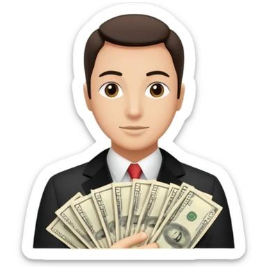 Add more cash flying around, bundles of US dollars, casino winnings vibe, lucky flight, jackpot feeling sticker