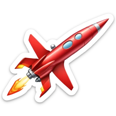 aesthetic red rocket sticker