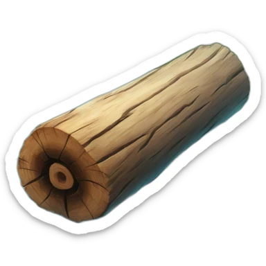 a log in the water sticker