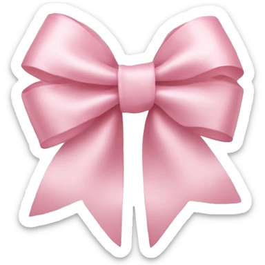light pink ribbon bow sticker
