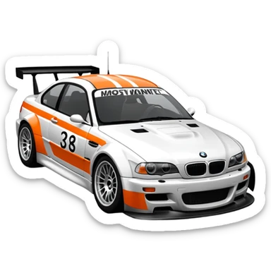 Bmw M3 GTR E46 from need for speed most wanted 2005 with the vinyl  sticker