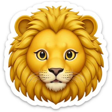 lion face emoji dot eyes sticker