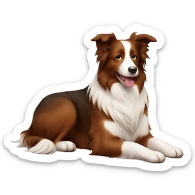 Border collie laranja avermelhado sticker