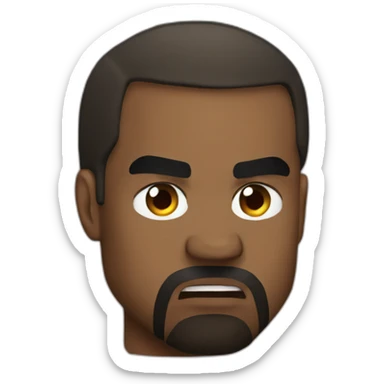 angry kanye sticker