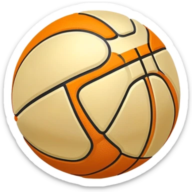 shiny golden basketball with orange seams, metallic gold material, reflective surface sticker