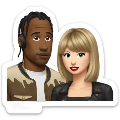 travis scott and taylor swift performing sticker