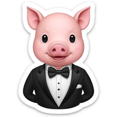 Groom pig sticker