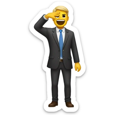 Man throwing up a C with hand sticker