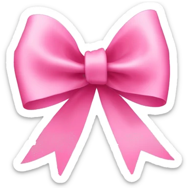 pink ribbon bow  sticker