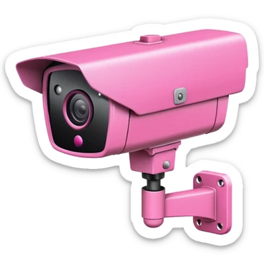 Security Camera pink with graffity sticker
