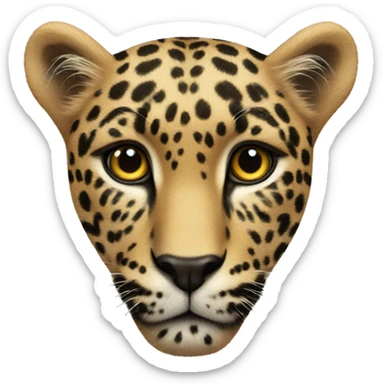 leopard heart sticker