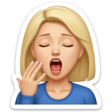 woman  Yawning without Hand sticker