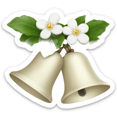 Bells with white flowers  sticker