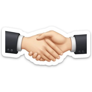 two white hands in a secret handshake sticker