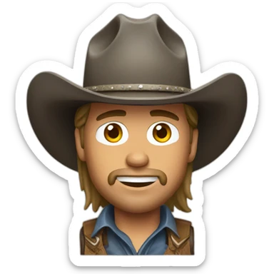 Brad Pitt cowboy sticker