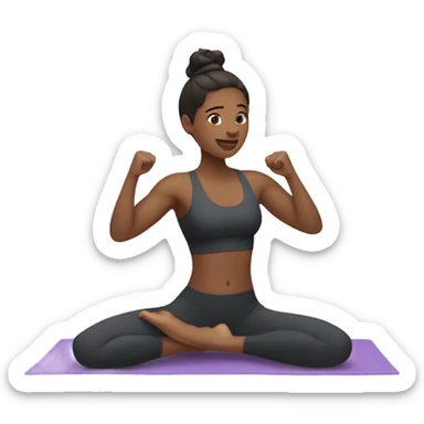 Woman exercise  sticker